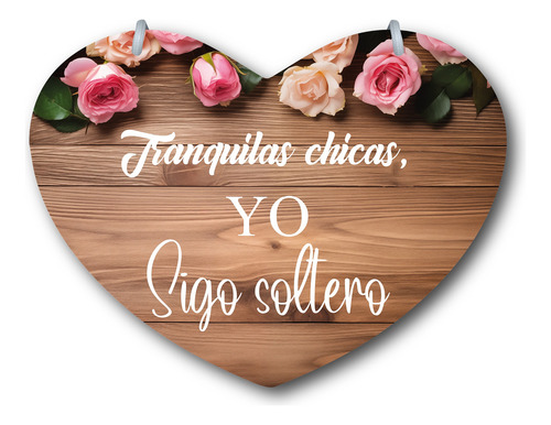 Letrero Pajes Boda Diseño Corazón 40x30cm Decoración K4