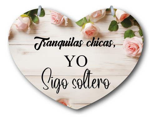 Letrero Pajes Boda Diseño Corazón 40x30cm Decoración L4