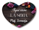 Letrero Pajes Boda Diseño Corazón 40x30cm Decoración D7