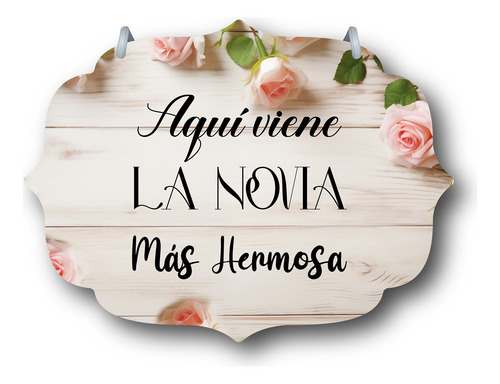 Letrero Pajes Boda Diseño 40x30cm Decoración L7