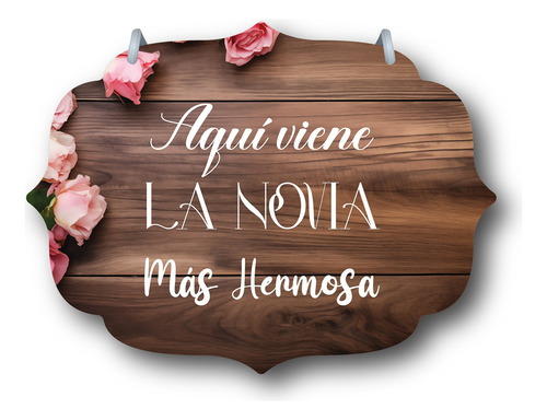 Letrero Pajes Boda Diseño 40x30cm Decoración I7