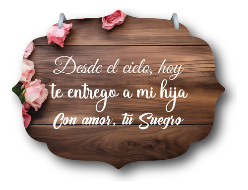 Letrero Pajes Boda Diseño 40x30cm Decoración I1