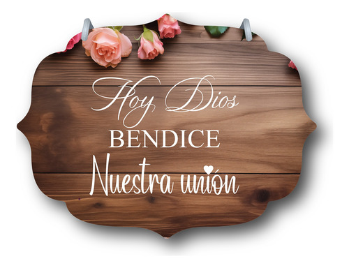 Letrero Pajes Boda Diseño 40x30cm Decoración F6