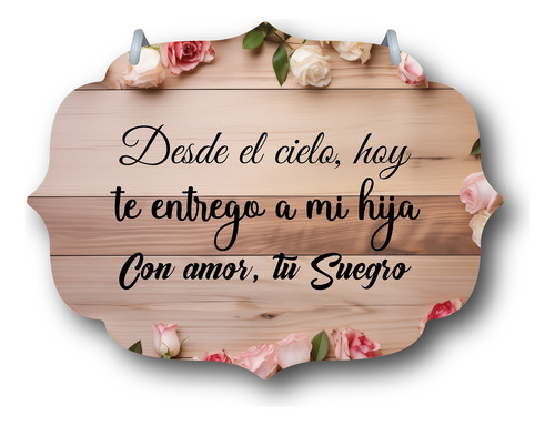 Letrero Pajes Boda Diseño 40x30cm Decoración E1