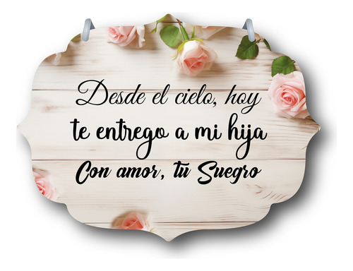 Letrero Pajes Boda Diseño 40x30cm Decoración L1