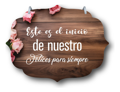 Letrero Pajes Boda Diseño 40x30cm Decoración I5