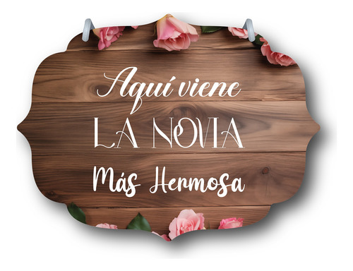 Letrero Pajes Boda Diseño 40x30cm Decoración G7