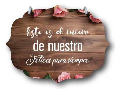 Letrero Pajes Boda Diseño 40x30cm Decoración G5