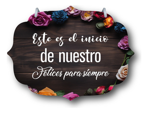 Letrero Pajes Boda Diseño 40x30cm Decoración D5