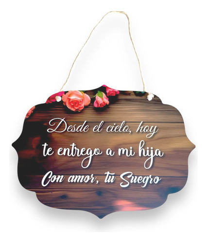 Letrero Pajes Boda Diseño 40x30cm Decoración F1