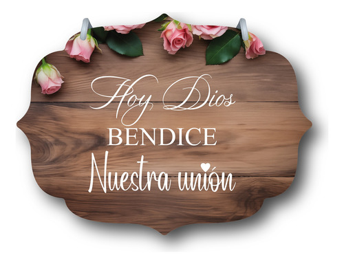 Letrero Pajes Boda Diseño 40x30cm Decoración H6