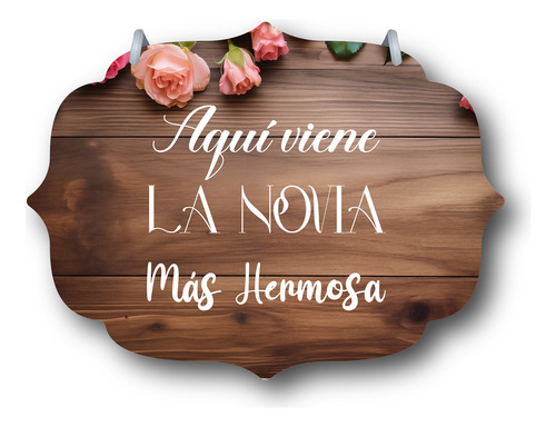 Letrero Pajes Boda Diseño 40x30cm Decoración F7