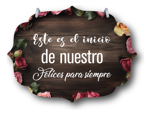 Letrero Pajes Boda Diseño 40x30cm Decoración M5