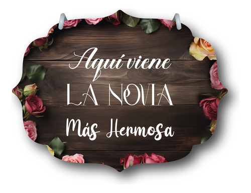 Letrero Pajes Boda Diseño 40x30cm Decoración M7