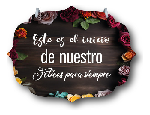 Letrero Pajes Boda Diseño 40x30cm Decoración B5