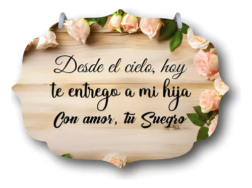 Letrero Pajes Boda Diseño 40x30cm Decoración A1