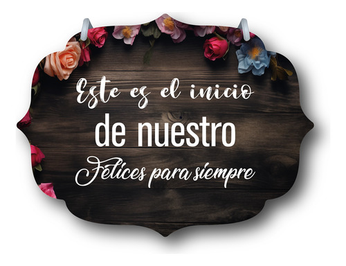 Letrero Pajes Boda Diseño 40x30cm Decoración C5