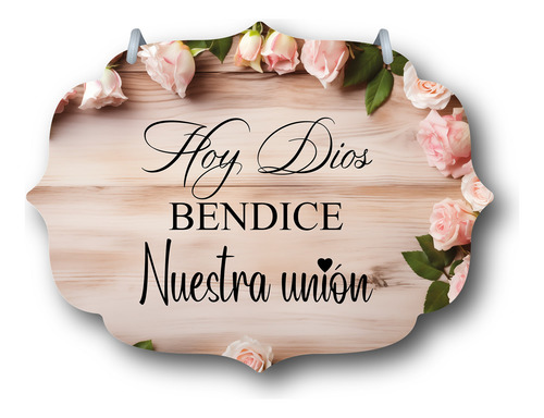 Letrero Pajes Boda Diseño 40x30cm Decoración A6