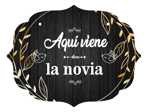 Letrero Cuadro Paje Boda Decoración 40x30cm P10 M1-1