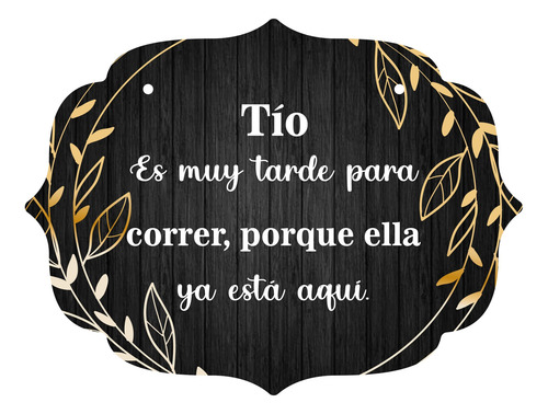 Letrero Cuadro Paje Boda Decoración 40x30cm P10 M1-2