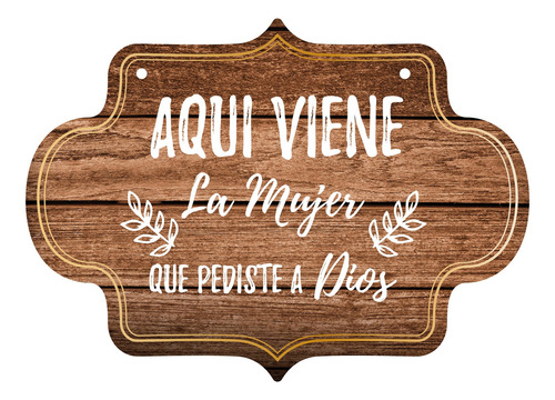 Letrero Cuadro Paje Boda Decoración 40x30cm P13 F14