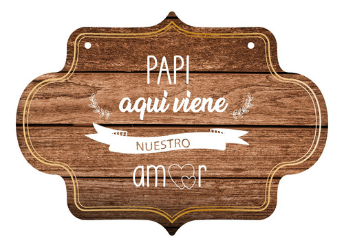 Letrero Cuadro Paje Boda Decoración 40x30cm P13 F6