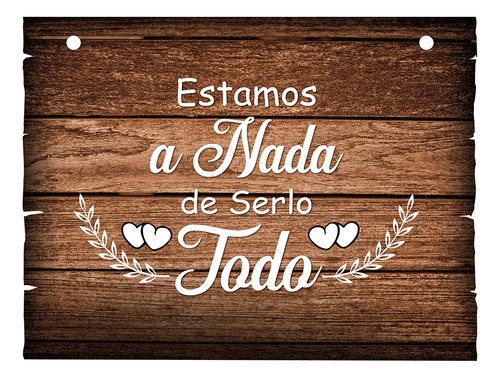 Letrero Cuadro Paje Boda Decoración 40x30cm  P02 C3