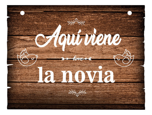 Letrero Cuadro Paje Boda Decoración 40x30cm  P02 C1