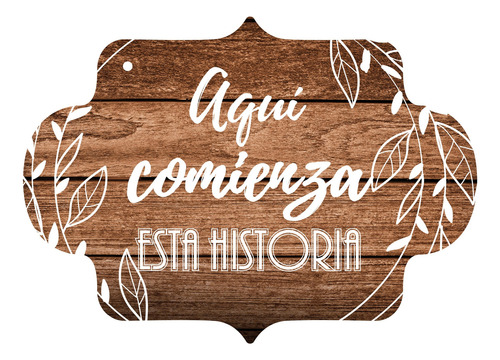 Letrero Cuadro Paje Boda Decoración 40x30cm P09 M3-19