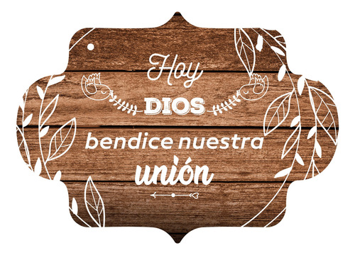 Letrero Cuadro Paje Boda Decoración 40x30cm P09 M3-9