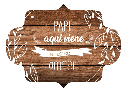 Letrero Cuadro Paje Boda Decoración 40x30cm P09 M3-6