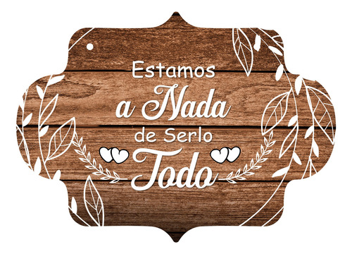 Letrero Cuadro Paje Boda Decoración 40x30cm P09 M3-4