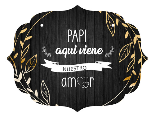 Letrero Cuadro Paje Boda Decoración 40x30cm P10 M1-6