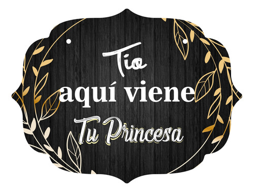 Letrero Cuadro Paje Boda Decoración 40x30cm P10 M1-13