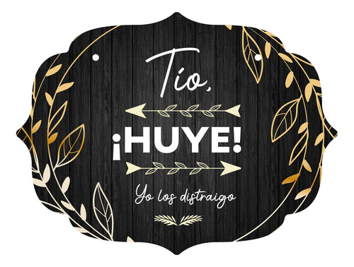 Letrero Cuadro Paje Boda Decoración 40x30cm P10 M1-18