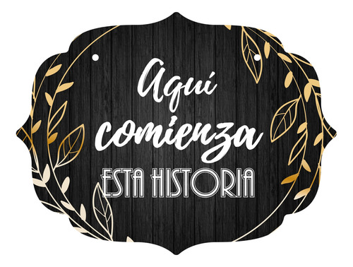 Letrero Cuadro Paje Boda Decoración 40x30cm P10 M1-19