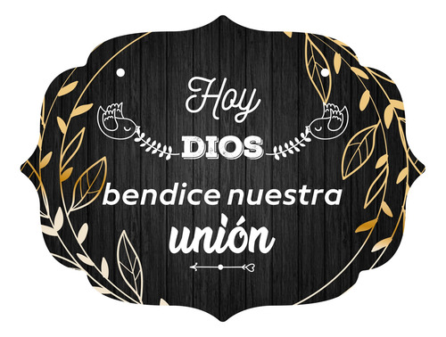 Letrero Cuadro Paje Boda Decoración 40x30cm P10 M1-9