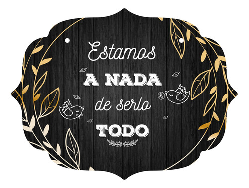 Letrero Cuadro Paje Boda Decoración 40x30cm P10 M1-8