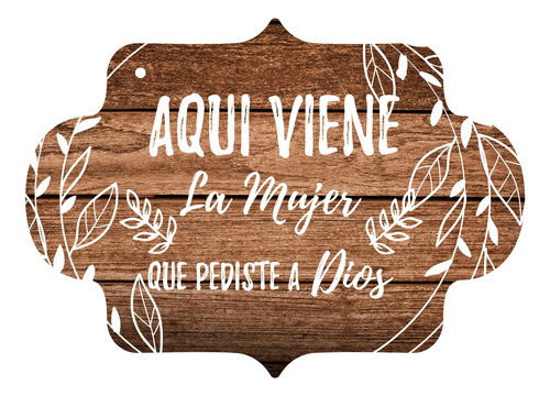 Letrero Cuadro Paje Boda Decoración 40x30cm P09 M3-14