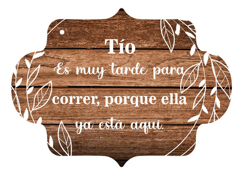 Letrero Cuadro Paje Boda Decoración 40x30cm P09 M3-2