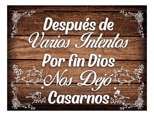 Letrero Cuadro Paje Boda Decoración 40x30cm  P02 C19