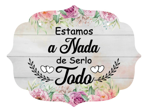 Letrero Cuadro Paje Boda Decoración 40x30cm  P12 M3-4