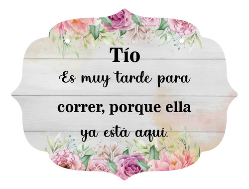 Letrero Cuadro Paje Boda Decoración 40x30cm  P12 M3-2