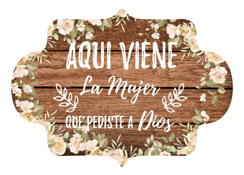 Letrero Cuadro Paje Boda Decoración 40x30cm  P08 M2-14