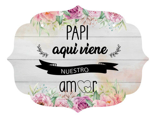 Letrero Cuadro Paje Boda Decoración 40x30cm  P12 M3-6