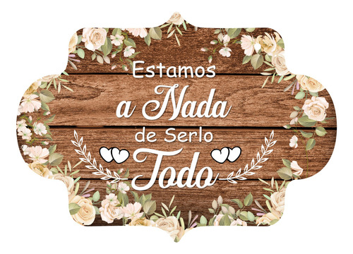 Letrero Cuadro Paje Boda Decoración 40x30cm  P08 M2-4