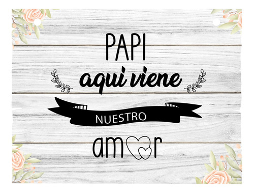 Letrero Cuadro Paje Boda Decoración 40x30cm  P06 B1-6