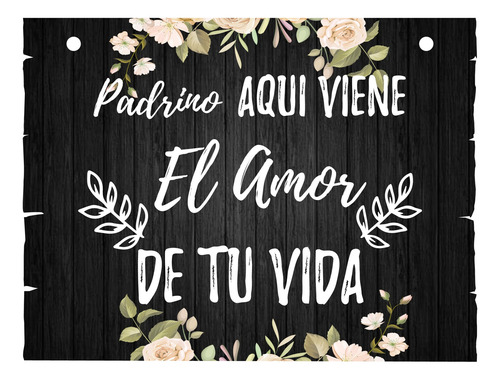 Letrero Cuadro Paje Boda Decoración 40x30cm  P14 N2-15