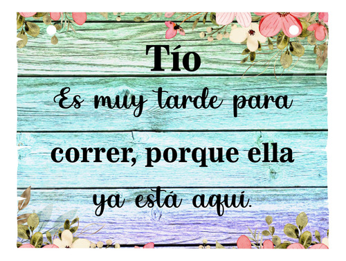 Letrero Cuadro Paje Boda Decoración 40x30cm  P05 A1-2