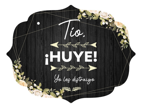 Letrero Cuadro Paje Boda Decoración 40x30cm  P11 M2-18